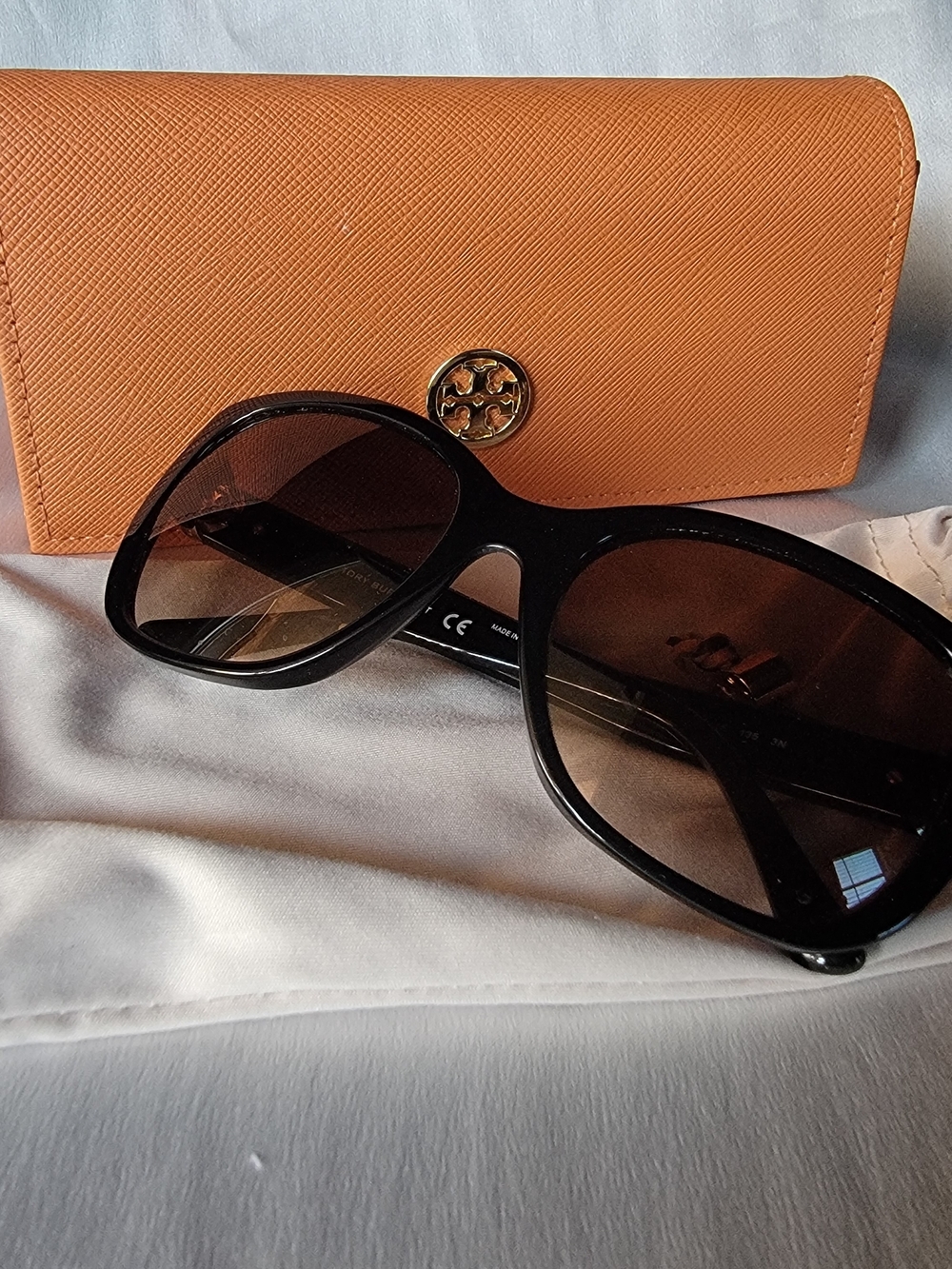 Tory Burch Dark Brown Sunglasses with Gold Accents